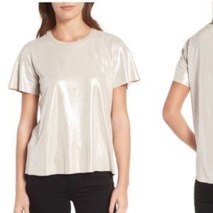 Nordstrom Trouvé Metallic Shimmer Top - Large